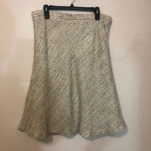Ann Taylor Tweed A-Line Midi Skirt